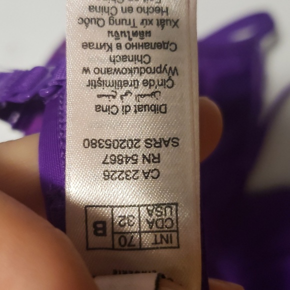 La SENZA Perfectly Me Purple Lace Push-Up Bra 32B - Picture 7 of 7